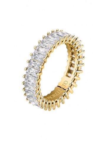Morellato Třpytivý pozlacený prsten s čirými zirkony Baguette SAVP090 56 mm