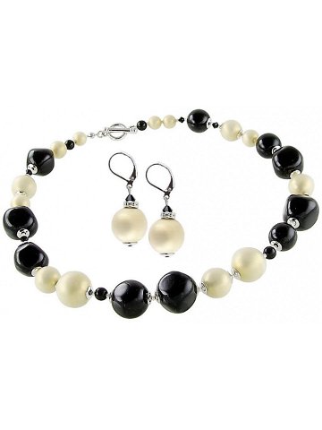 Lampglas Elegantní souprava šperků Ultimate Beauty z perel Lampglas CQ1 náhrdelník náušnice