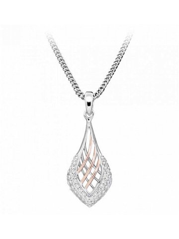 Silver Cat Elegantní bicolor náhrdelník se zirkony SC377