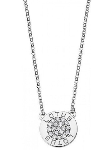 Lotus Silver Třpytivý stříbrný náhrdelník s čirými zirkony pro ženy LP1252-1 1