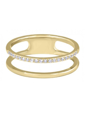 Troli Dvojitý minimalistický prsten z oceli Gold 54 mm