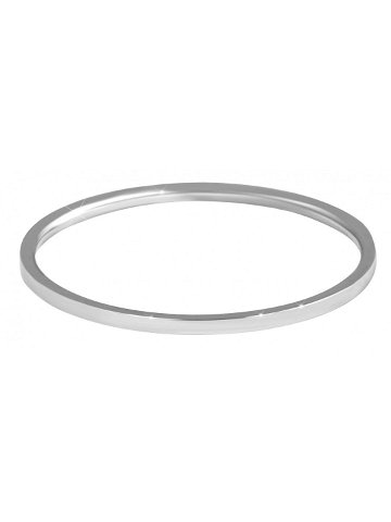 Troli Elegantní minimalistický prsten z oceli Silver 49 mm