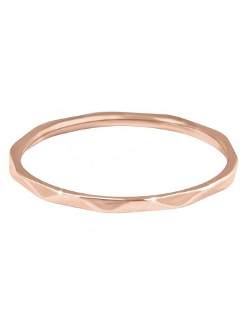 Troli Minimalistický pozlacený prsten s jemným designem Rose Gold 62 mm