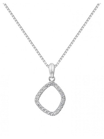 Hot Diamonds Nadčasový stříbrný náhrdelník s briliantem a topazy Behold DP829 řetízek přívěsek