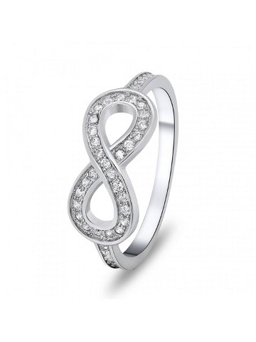 Brilio Silver Designový stříbrný prsten nekonečno RI013W 50 mm