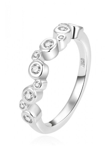 Beneto Moderní stříbrný prsten se zirkony AGG388 53 mm
