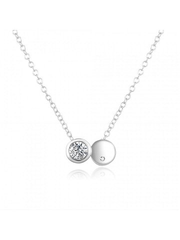 Beneto Jemný stříbrný náhrdelník se zirkony AGS867 47