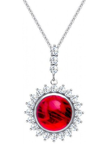 Preciosa Stříbrný náhrdelník Camellia 6106 63 řetízek přívěsek