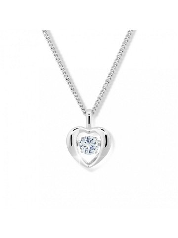 Modesi Romantický náhrdelník s krystalem M43065 řetízek přívěsek
