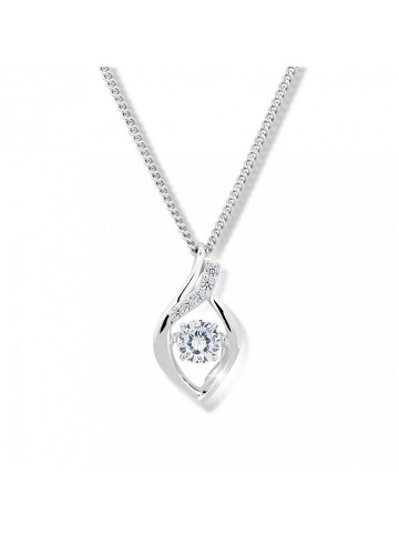 Modesi Nádherný náhrdelník s krystalem a zirkony M43066 řetízek přívěsek