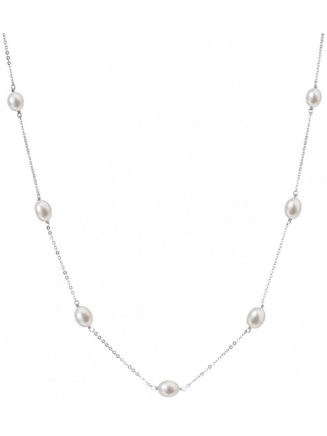 Evolution Group Stříbrný náhrdelník s 7 pravými perlami Pavona 22016 1