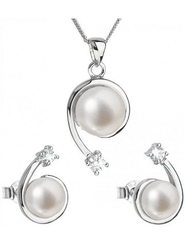 Evolution Group Luxusní stříbrná souprava s pravými perlami Pavona 29031 1 náušnice řetízek přívěsek