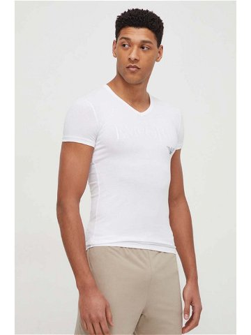 Tričko Emporio Armani Underwear bílá barva s potiskem