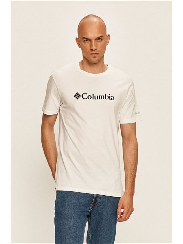 Tričko Columbia bílá barva s potiskem 1680053-014