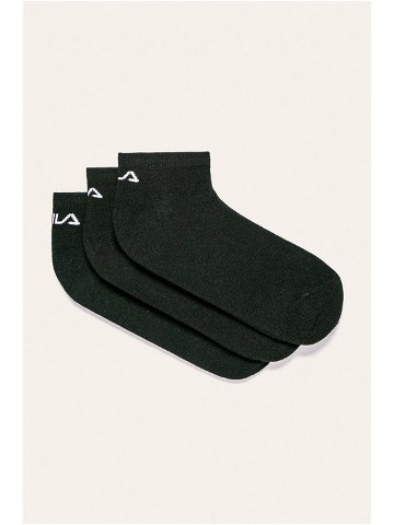 Ponožky Fila 3-pack dámské černá barva