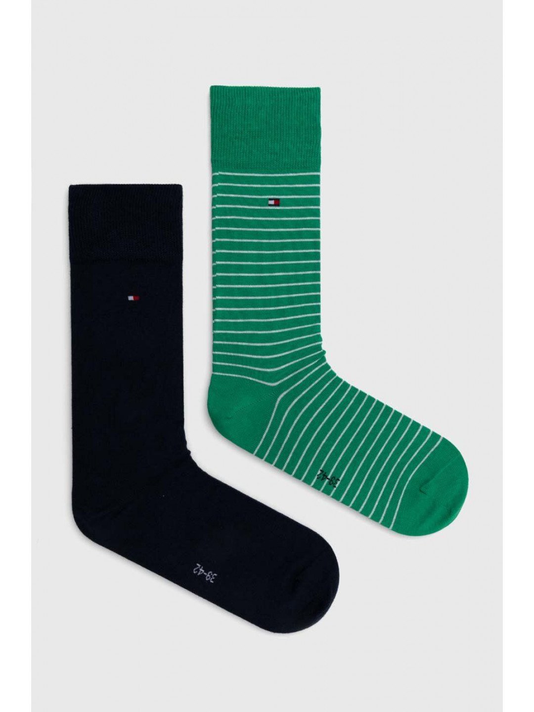 Ponožky Tommy Hilfiger 2-pack pánské zelená barva 100001496