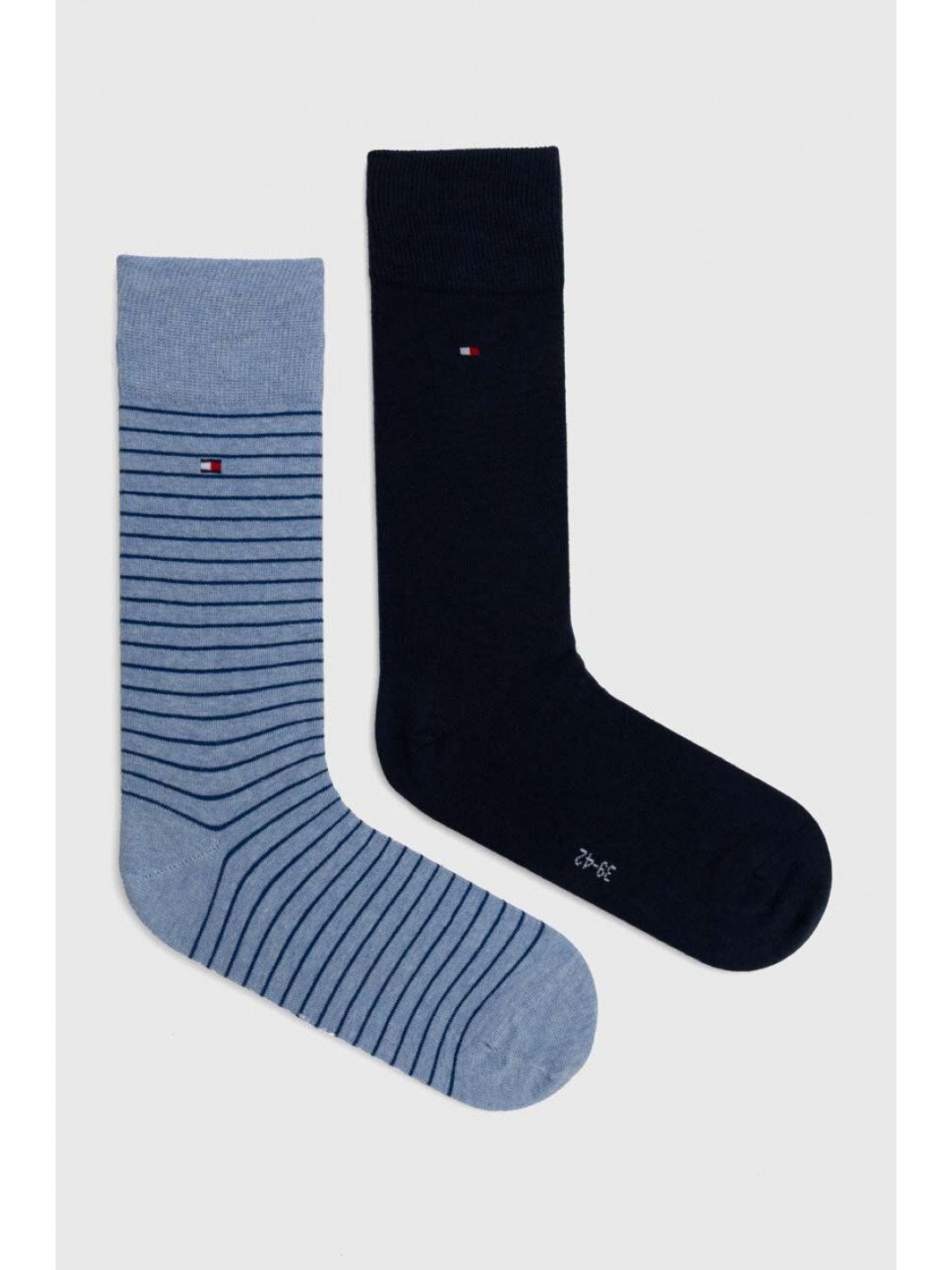 Ponožky Tommy Hilfiger 2-pack pánské tmavomodrá barva 100001496