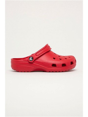 Pantofle Crocs Classic dámské červená barva 10001