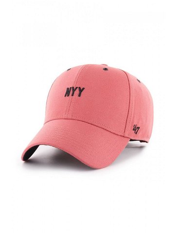 Čepice 47brand růžová barva s aplikací