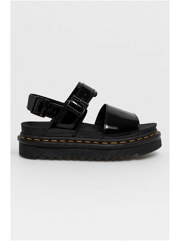 Kožené sandály Dr Martens dámské černá barva na platformě DM25773001 Voss-Black