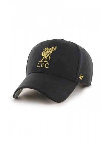 Kšiltovka 47brand EPL Liverpool černá barva s aplikací