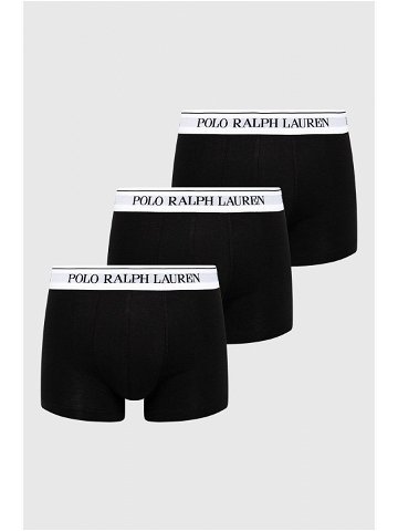 Boxerky Polo Ralph Lauren 3-pack pánské černá barva 714830299008