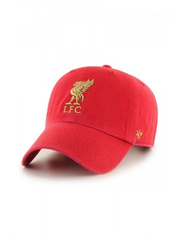 Kšiltovka 47brand EPL Liverpool červená barva s aplikací