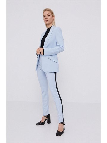Kalhoty Karl Lagerfeld dámské modrá barva přiléhavé medium waist