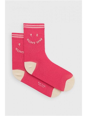 Ponožky PS Paul Smith dámské růžová barva