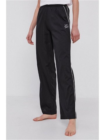 Pyžamové kalhoty Karl Lagerfeld dámské černá barva