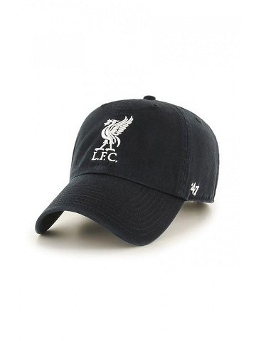 Kšiltovka 47brand EPL Liverpool černá barva s aplikací