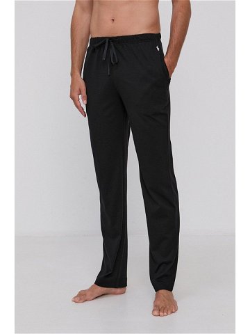 Pyžamové kalhoty Polo Ralph Lauren pánské černá barva hladké 714844762001