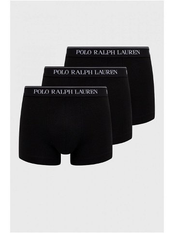 Boxerky Polo Ralph Lauren pánské černá barva 714835885002