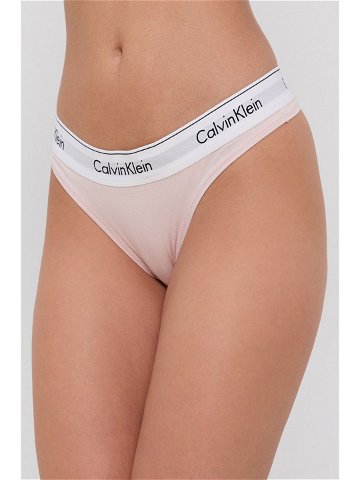 Tanga Calvin Klein Underwear růžová barva 0000F3786E