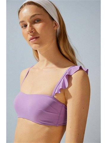 Plavková podprsenka Women Secret fialová barva s měkkými košíčky