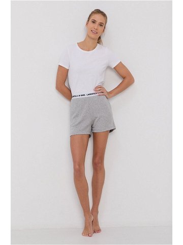 Pyžamové šortky Karl Lagerfeld dámské šedá barva
