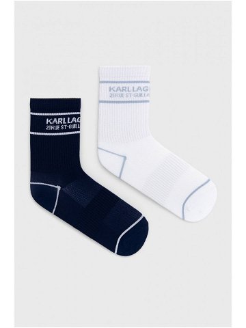 Ponožky Karl Lagerfeld dámské tmavomodrá barva