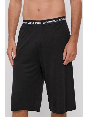 Pyžamové šortky Karl Lagerfeld pánské černá barva