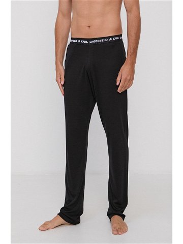 Pyžamové kalhoty Karl Lagerfeld pánské černá barva