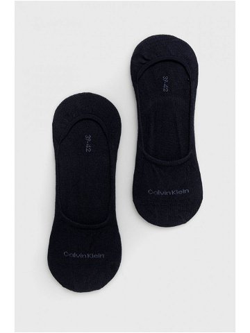 Ponožky Calvin Klein 2-pak pánské tmavomodrá barva