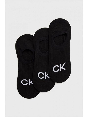 Ponožky Calvin Klein 3-pack pánské černá barva