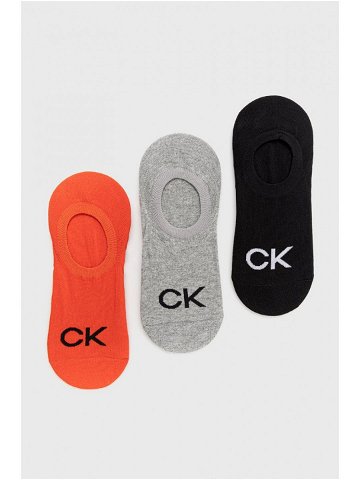 Ponožky Calvin Klein 3-pack pánské červená barva