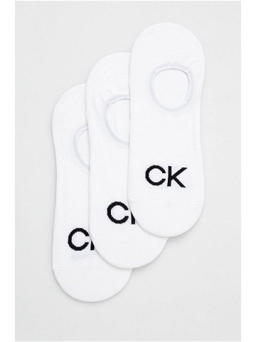 Ponožky Calvin Klein 3-pack pánské bílá barva