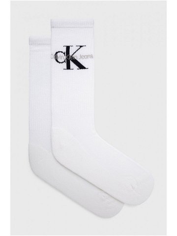 Ponožky Calvin Klein Jeans pánské bílá barva