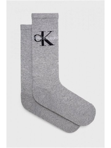 Ponožky Calvin Klein Jeans pánské šedá barva