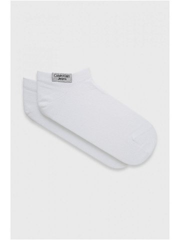Ponožky Calvin Klein Jeans dámské bílá barva