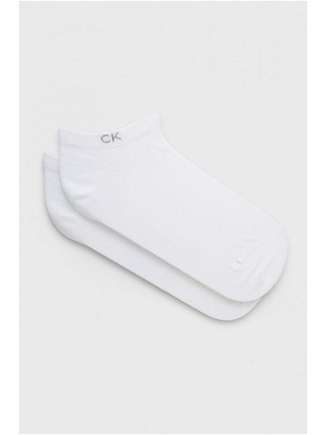 Ponožky Calvin Klein dámské bílá barva
