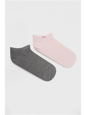 Ponožky Calvin Klein dámské růžová barva