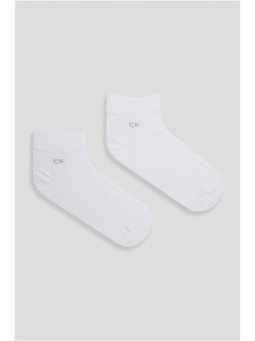 Ponožky Calvin Klein 2-pak pánské bílá barva