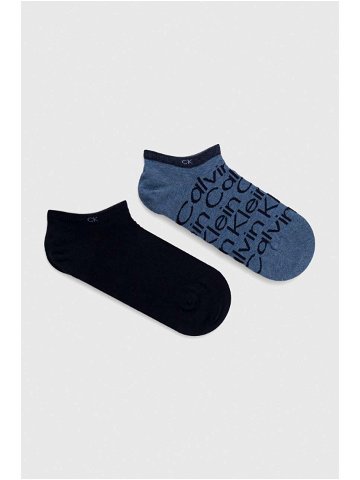 Ponožky Calvin Klein 2-pack pánské černá barva